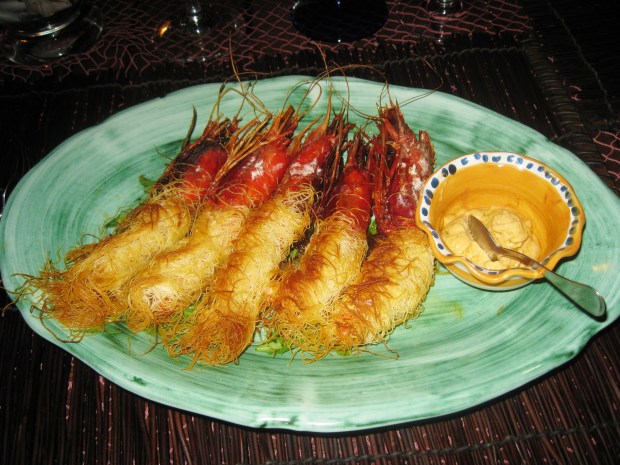 Orestorante prawns with kataifi and sea urgeon mayonaise 2