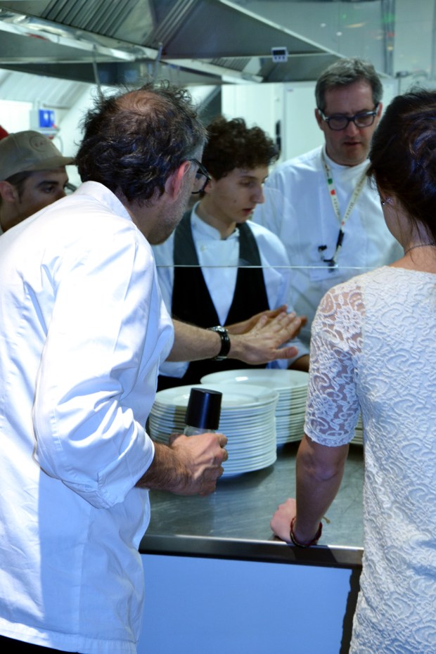 Working with his staff