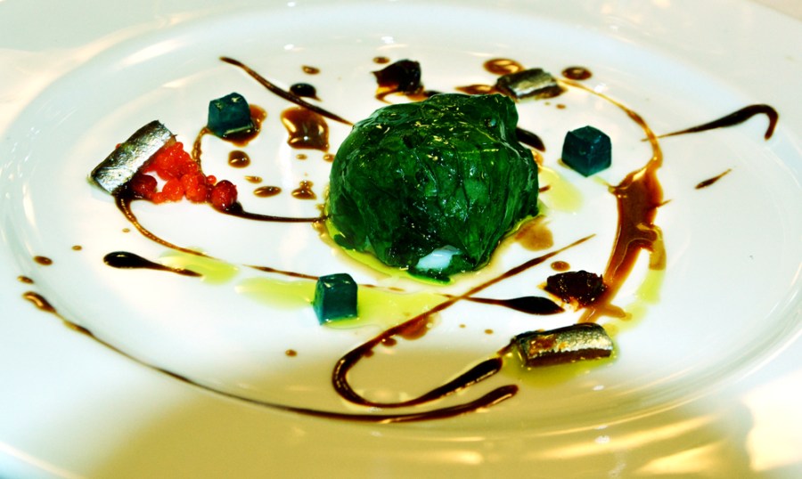 Seafood salad with a bouillabaisse sauce